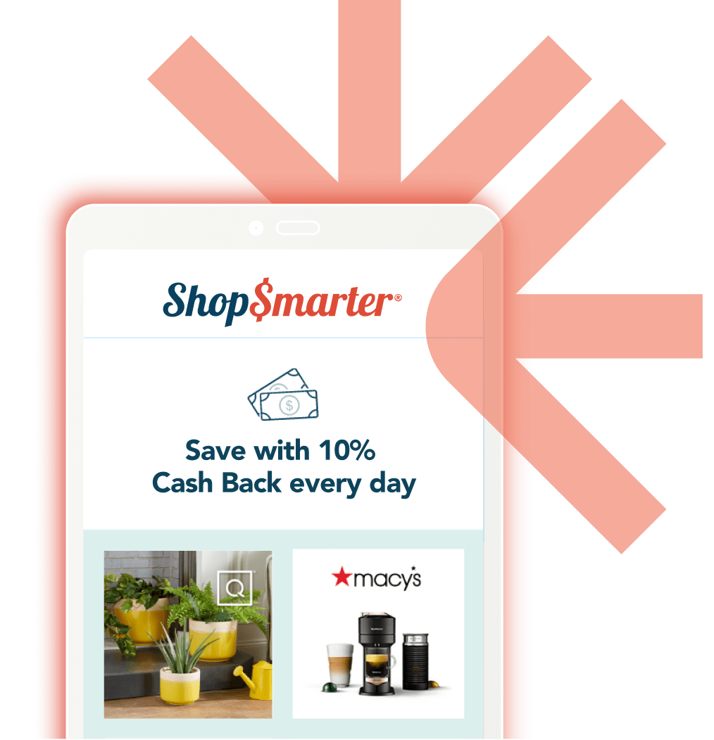 ShopSmarter homepage on mobile